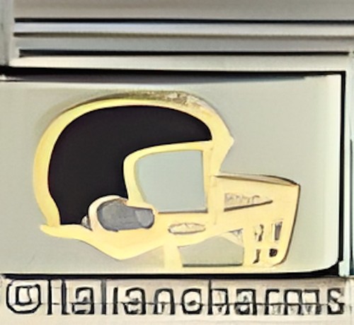 Casco calcio nero smaltato 9mm - smaltato,