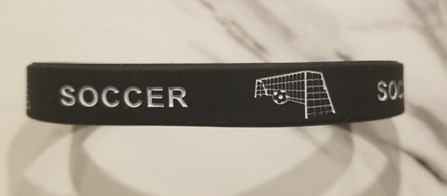 Braccialetti calcio gomma nera - braccialetti,